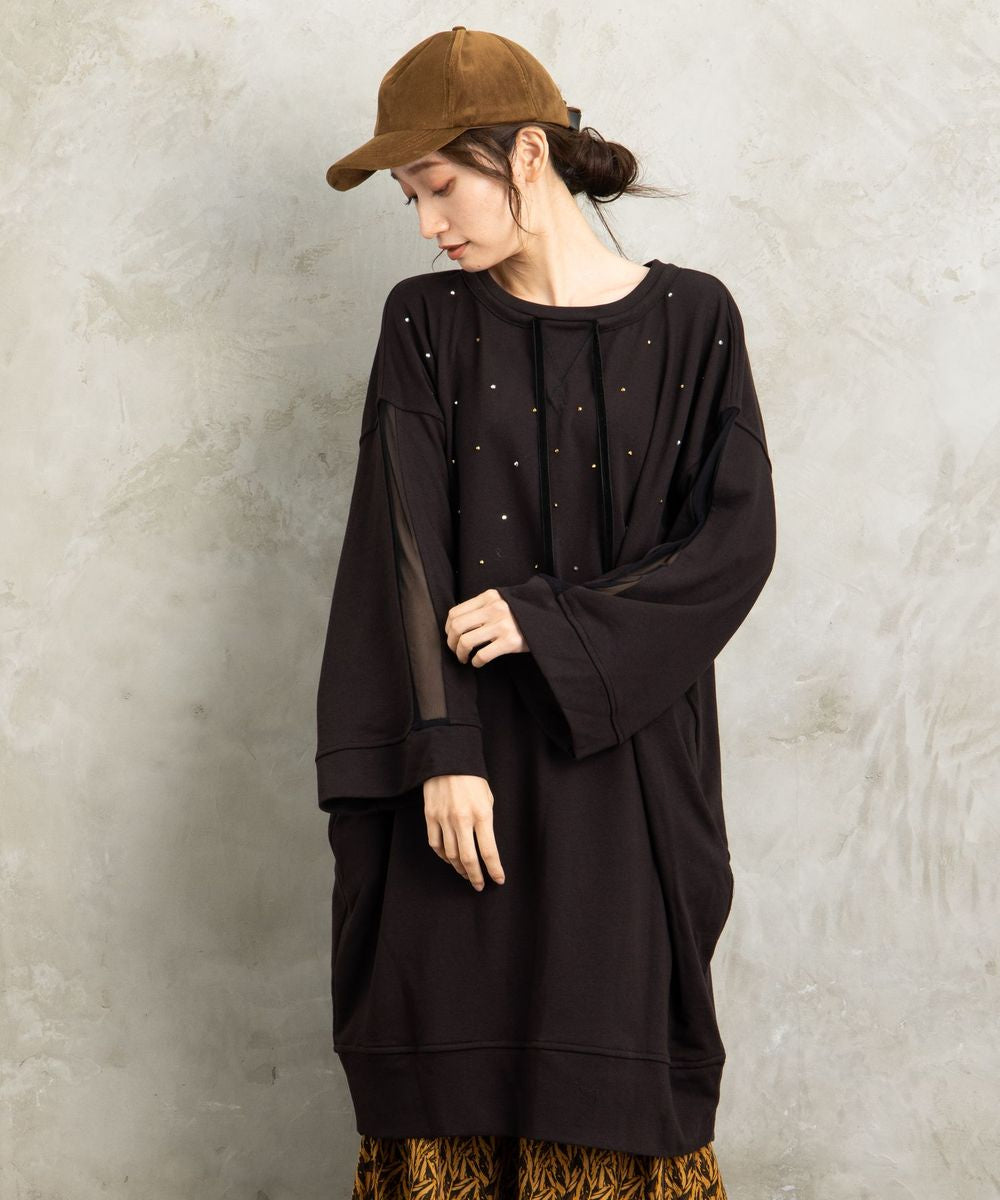 【web限定】【大きいサイズ】 15号(3L) MAT FASHION スタッズ×ビジュープルオーバー - マインドウインド公式オンラインストア